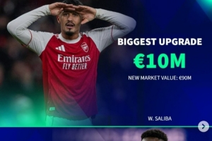 英超Big6队内身价涨跌最多球员：哈兰德上涨最高，伊萨克下跌最多