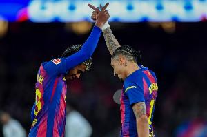 回应德转？👀德转更新拉菲尼亚身价降1000万，本场远射梅开二度