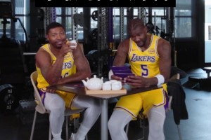 茶歇爆料时间！斯马特和艾顿有趣事要分享给湖人球迷们